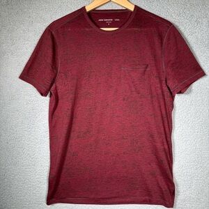 John Varvatos Burnout Pocket Crew T-Shirt Oxblood
